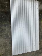 Stalen golfplaten schutting zilverkleur, Ophalen, Gebruikt, 6 meter of meer, 2 meter of meer