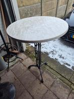 Statafel met gietijzeren poot rond 85cm, Ophalen, Zo goed als nieuw