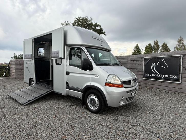 RENAULT 2007 CHARDRON PAARDENWAGEN DUB CAB 5  -GEEN BTW-, Dieren en Toebehoren, Paarden en Pony's | Trailers en Aanhangwagens