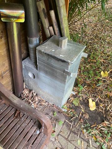 Aluminium hottub kachel met schoorsteen h80cm l60cm b30cm beschikbaar voor biedingen