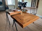 3 tafeltjes, Huis en Inrichting, Tafels | Bijzettafels, Overige materialen, Vierkant, Zo goed als nieuw, 60 cm of meer