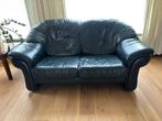 Lederen bank, Ophalen, Gebruikt, Tweepersoons, Rechte bank