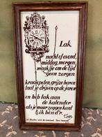 Tegel met spreuk Toon Hermans (050925), Antiek en Kunst, Curiosa en Brocante, Ophalen of Verzenden