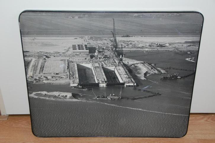Foto Scheldepoort Schelde Vlissingen scheepbouw 1960 prent, Verzamelen, Foto's en Prenten, Gebruikt, Foto, Overige onderwerpen