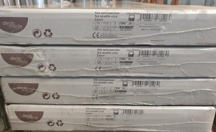 Rest partij 10 m2 DecoMode laminaat King Size Estoril., Huis en Inrichting, Stoffering | Vloerbedekking, Nieuw, Laminaat, 10 tot 25 m²