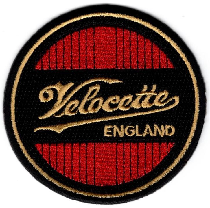 Velocette England stoffen opstrijk patch embleem, Motoren, Accessoires | Overige, Nieuw, Ophalen of Verzenden