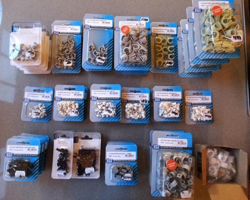 Elektra flexibele buis, zadels en spijkerclips / kabelclips, Doe-het-zelf en Verbouw, Elektra en Kabels, Nieuw, Ophalen of Verzenden