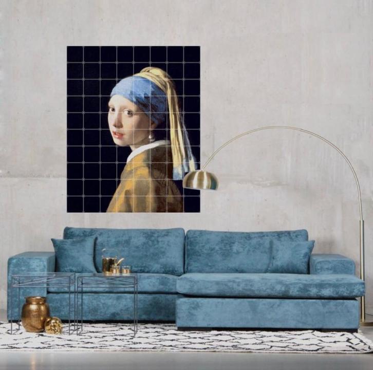 Luxe blauwfluwelen hoekbank, Huis en Inrichting, Banken | Bankstellen, Gebruikt, Hoekbank, Vierpersoons of meer, 300 cm of meer