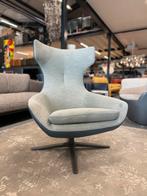 Leolux Caruzzo Relax fauteuil Stof Design draai stoel leer, Leer, Ophalen of Verzenden