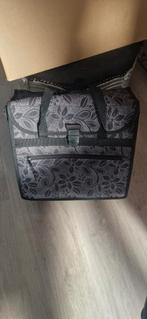 Zwarte fietstas met Bloemenpatroon, Fietsen en Brommers, Fietsaccessoires | Fietstassen, Ophalen, Gebruikt