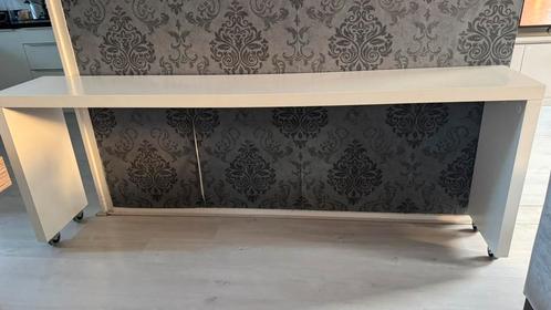 Mooie MDF Side Table mét Wieltjes, Huis en Inrichting, Tafels | Sidetables, Gebruikt, 25 tot 50 cm, 200 cm of meer, Rechthoekig