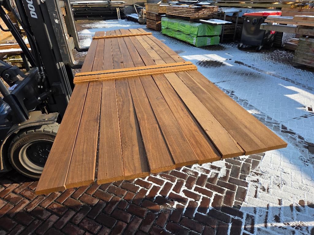 Hardhouten planken  - geschaafd  2.0x9.0 cm - nr: HP120, Tuin en Terras, Palen, Balken en Planken, Ophalen, Planken, Nieuw, Hardhout