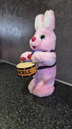 Vintage Duracell konijn met trommel, 20cm. T6, Kinderen en Baby's, Speelgoed | Knuffels en Pluche, Tweedehands verkoop, Tweedehands verkoop