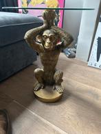 Bijzettafel met aap sculptuur, Huis en Inrichting, Tafels | Bijzettafels, Minder dan 45 cm, Minder dan 55 cm, Rond, Ophalen of Verzenden