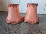 2 vintage roze schemerlampkapjes klem lampenkapjes, Huis en Inrichting, Lampen | Lampenkappen, Overige kleuren, Rond, Nieuw, Ophalen of Verzenden