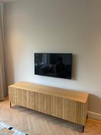 WOOOD Gravure TV meubel - 180 cm - eiken, Ophalen, 150 tot 200 cm, Eikenhout, Zo goed als nieuw