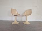 Space age vintage tulp stoelen eero saarinen, Huis en Inrichting, Stoelen, Gebruikt, Twee, Wit, Onbekend
