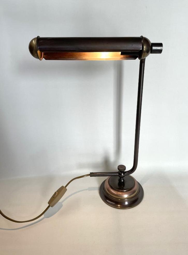 bureaulamp tafellamp Herda, jaren 50 vintage, Huis en Inrichting, Lampen | Tafellampen, Gebruikt, Minder dan 50 cm, Metaal, Ophalen of Verzenden