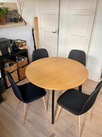 Eettafel + stoelen, Ophalen, Gebruikt, 100 tot 150 cm, Vier personen