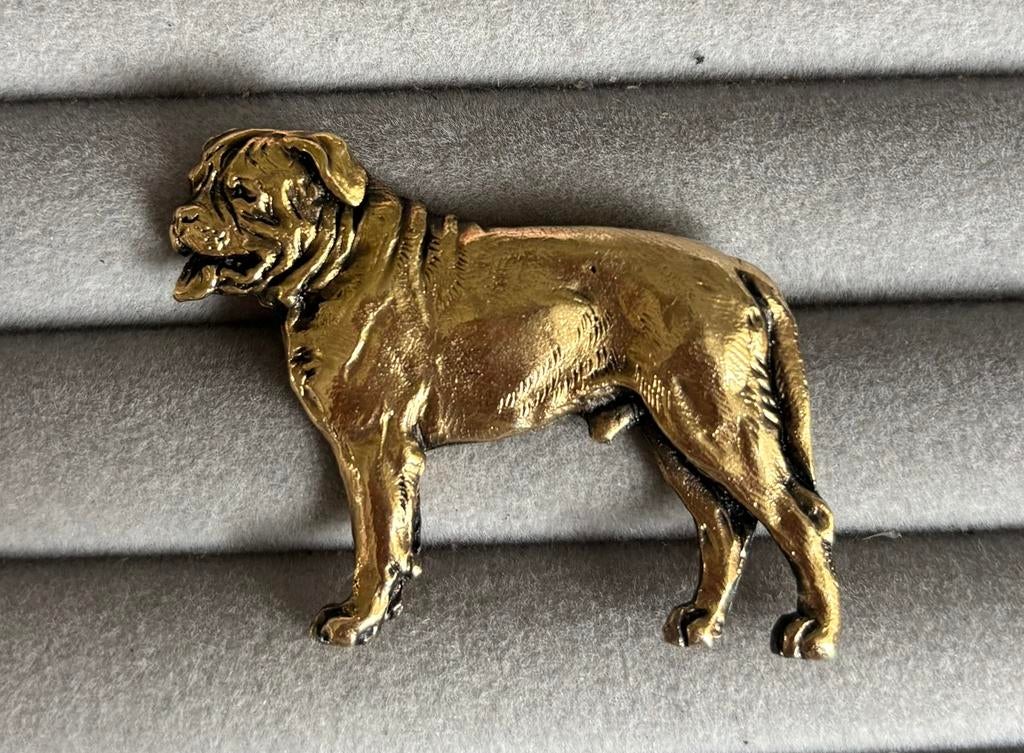 Bordeaux dog speldje, Ophalen of Verzenden, Zo goed als nieuw, Dier of Natuur, Speldje of Pin