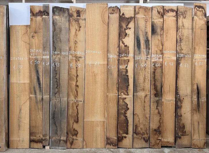 Eiken meubelhout en latjes diverse afmetingen en prijzen, Doe-het-zelf en Verbouw, Hout en Planken, Nieuw, Plank, Eiken, Minder dan 200 cm