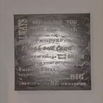 Wall art, canvas print, motto, saying, silver, 60 x 60 cm, Ophalen, 50 tot 75 cm, Zo goed als nieuw, Schilderij