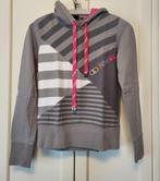 Grijze trui met kleuraccenten met capuchon, maat M, Kleding | Dames, Maat 38/40 (M), Ophalen of Verzenden, Zo goed als nieuw, Grijs