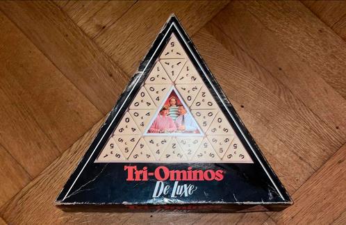 Familiespel spellen spel Triominos de luxe domino, Hobby en Vrije tijd, Gezelschapsspellen | Bordspellen, Zo goed als nieuw, Ophalen of Verzenden