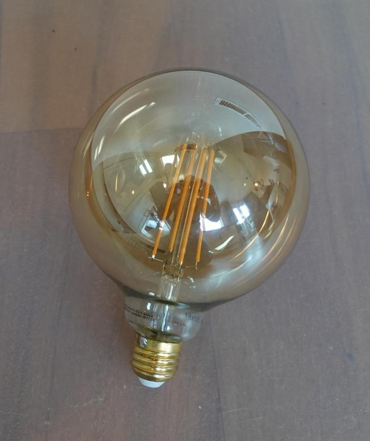 Dimbare LED lamp (Globe - G125), Huis en Inrichting, Lampen | Losse lampen, Nieuw, Led-lamp, 30 tot 60 watt, E27 (groot), Soft of Flame