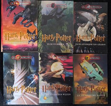 J.K. Rowling  - Harry Potter boeken  - zes delen  beschikbaar voor biedingen