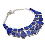 Ketting - Lapis Lazuli stenen ketting, Nieuw, Met edelsteen, Zilver, Verzenden