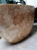 Grote schelpen pot brons/goud kleur, Minder dan 50 cm, Overige materialen, Zo goed als nieuw, Ophalen