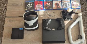 PlayStation 4 Pro 1TB + PlayStation VR + Accessoires & Games beschikbaar voor biedingen