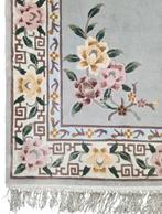Handmade oriental silk carpet soft gray floral 94x160cm, Crème, Zo goed als nieuw, HYPE POP-UP, Orient
