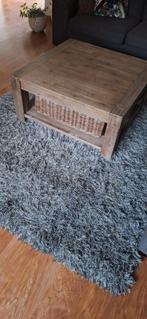 Eettafel en salontafel incl manden en eetstoelen, Huis en Inrichting, Tafels | Salontafels, Ophalen, 50 tot 100 cm, Zo goed als nieuw