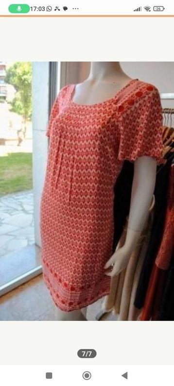 Nieuw!Trendy zomer jurk,46 coral beschikbaar voor biedingen