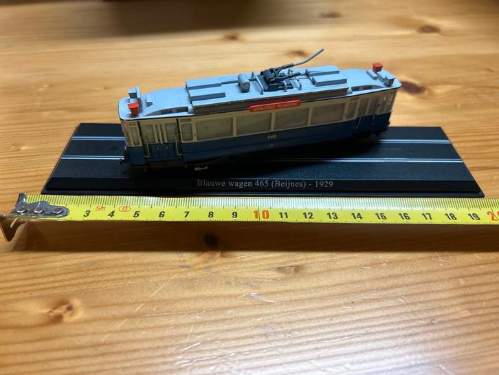 Schaalmodel Blauwe Tram 465 (Beijnes) - 1929, Verzamelen, Spoorwegen en Tramwegen, Gebruikt, Tram, Schaalmodel, Ophalen of Verzenden