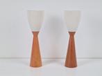 Set 2 postmodern lucitalia kri-ton tafellamp s. Asahara ‘90, Hout, N, Ophalen of Verzenden, Deign vintage