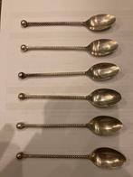 Set van 6 zwaar verzilverde koffie- theelepeltjes, Ophalen of Verzenden