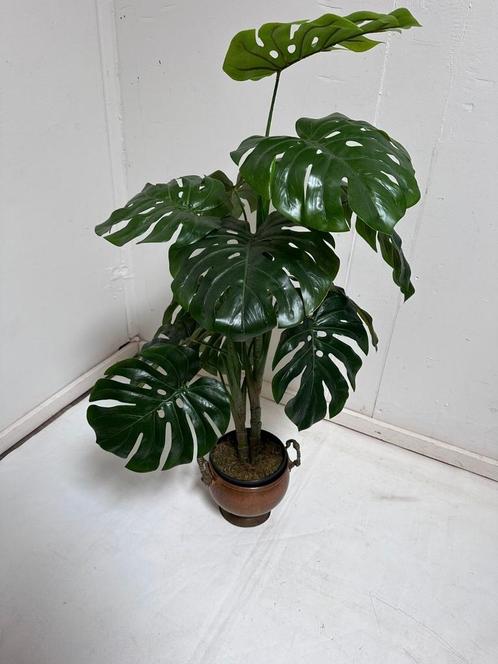 Koperen pot met leeuwen handvatten, Huis en Inrichting, Kamerplanten, Vetplant, Minder dan 100 cm, Ophalen of Verzenden