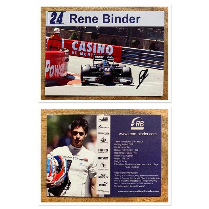 Rene Binder (Gesigneerd), Verzamelen, Automerken, Motoren en Formule 1, Ophalen of Verzenden