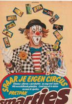 Retro reclame 1979 Smarties chocolade clown & circus, Verzenden, Overige typen
