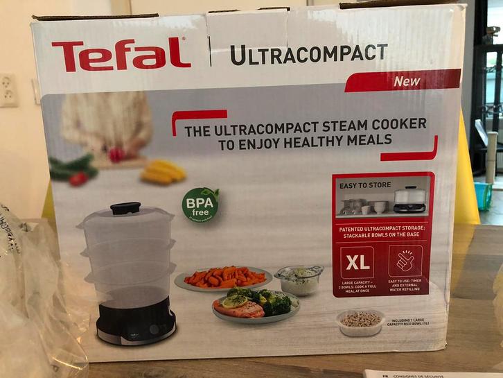 Tefal Ultracompact (nieuw!) steamcooker, Witgoed en Apparatuur, Overige Witgoed en Apparatuur, Nieuw, Ophalen of Verzenden