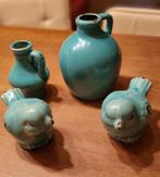 Vazen met twee vogeltjes Turkooizeset., Huis en Inrichting, Woonaccessoires | Vazen, Ophalen of Verzenden