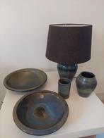 Keramiek Set: Lamp, 2 Vaasjes & 2 Schalen, Ophalen