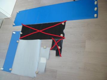 Plakplastic. Blauw en licht grijs. Diverse afmetingen. beschikbaar voor biedingen