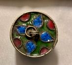 Vintage Frans metalen doosje met emaille, Ophalen of Verzenden