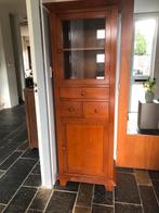 Smalle Servieskast buffetkast vitrinekast, Huis en Inrichting, Kasten | Buffetkasten, Ophalen, Gebruikt, Klassiek, Kersenhout