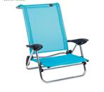 Lafuna strand tuin terras stoel/ligbed blue 5 standen, Ophalen, Zo goed als nieuw, Campingstoel