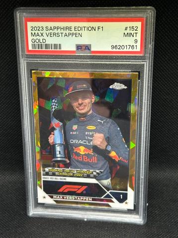 F1 Max Verstappen #152 Topps Sapphire PSA 9 Genummerd 07/50 beschikbaar voor biedingen